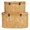 Hello Honey® Modern Decorative Oval Woven Rattan Storage Box Set